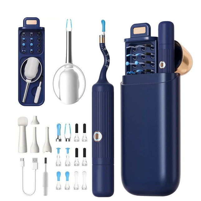 Wireless Visual Ear Wax Removal Tool HD Camera Cleaner Scoop Kit with Smart Case