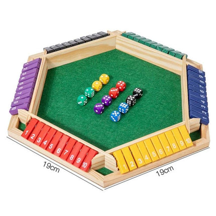 Shut the Box Game Wooden Board Number Drinking Dice Toy Family Traditional Game