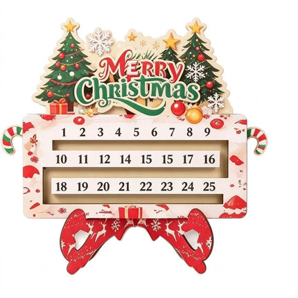 Christmas Advent Calendar Laminated Cardboard Wall Hanging Gift Box 25 Day 1pc