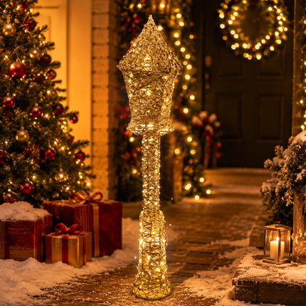 75cm Christmas LED Floor Lamp Warm White Lantern Holiday Decor Indoor Outdoor