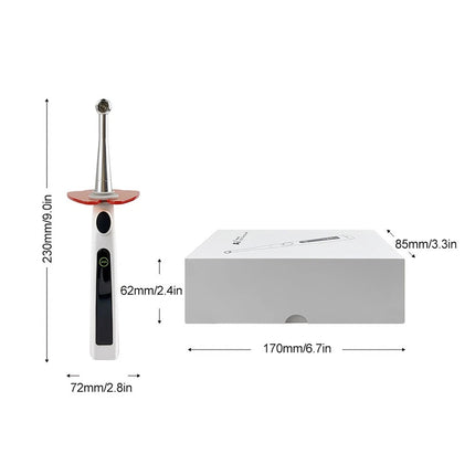 Dental Wireless Cordless LED Cure Curing Light Lamp 2400mw 5W Tool Resin 1 Sec