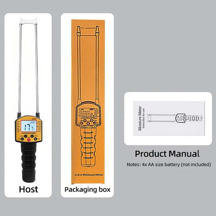 Portable Hay Grain Moisture Meter Corn Rice Bean Moisture Tester Voice Broadcast