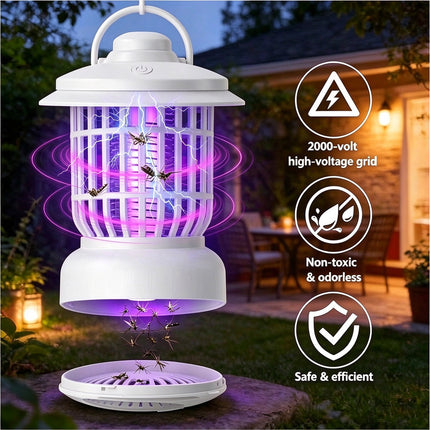 LED Electric Mosquito Lamp USB Fly Trap Insect Catcher Mozzie White
