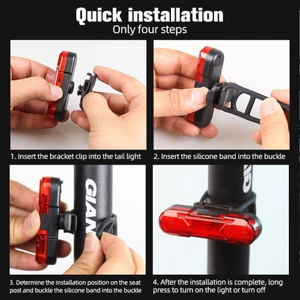 Bike Light Set Rechargeable LED Bicycle Lights Waterproof Headlight Front Rear