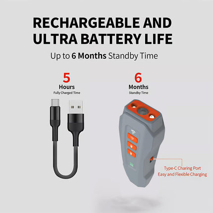 Grey + Orange Anti Bark Device Ultrasonic Dog Barking Control Stop Repeller Trainer Train Tool
