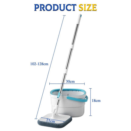 360° Spin Mop and Bucket Set with Self-separating Dirty & Clean Water System