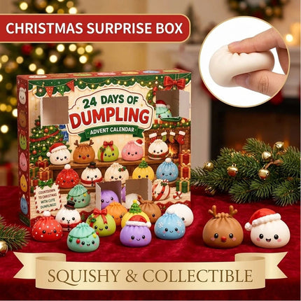 2026 Christmas Squishies Advent Calendar 24 Days Dumpling Toys Boys And  Girls Xmas Gift New