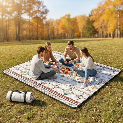 Camping Ground Mat Waterproof Foldable Picnic Blanket 79x79 inch Outdoor Pad