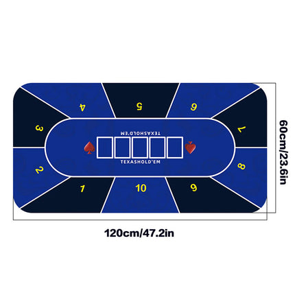 Portable Rubber Poker Mat Table Top Surface Noise Reduction Poker Table Top