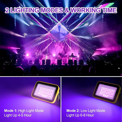 Portable UV Black Lights Spotlights LED Floodlight Waterproof Party Light