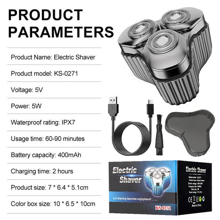 Portable Electric Razor for Travel, Rechargeable USB-C Alloy Mini Shavers for Me