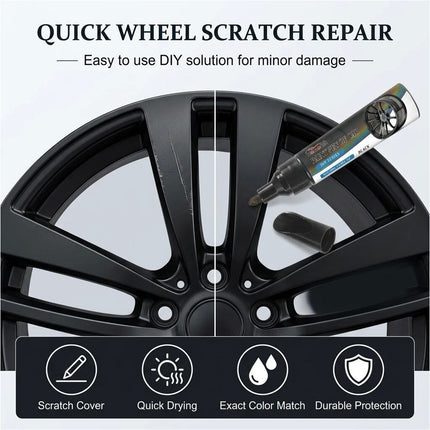 Car Wheel Scratch Repair Pen 9Pcs Black Rim Touch Up Paint for Cars Sale