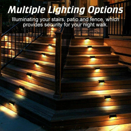 8PCS Outdoor Solar LED Deck Lights | Garden Pathway Patio Step Fence Stair Lamps
