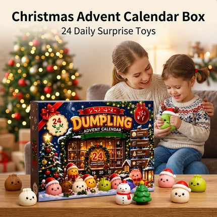 2026 Christmas Squishies Advent Calendar, 24 Days Dumpling Toys Countdown Gift