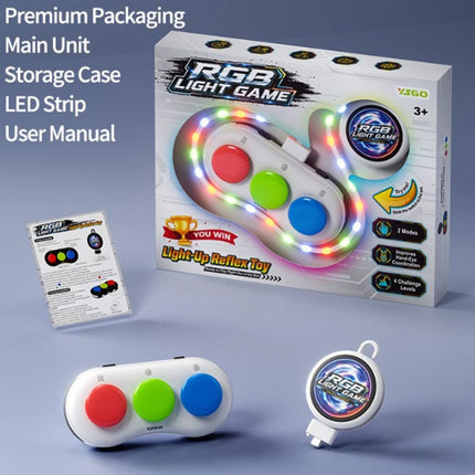 RGB LED Reflex Game,Funny Light Defense Challenge Interactive Game,Fast Press