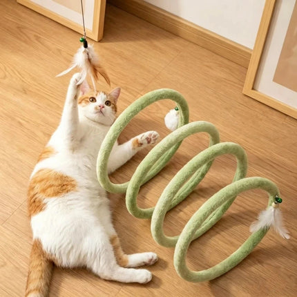 Elastic Cat Tunnel Tube Portable Interactive Cat Toy Indoor Outdoor Use