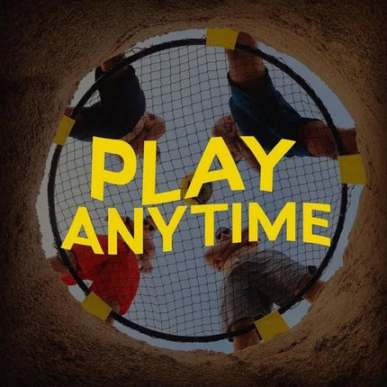 Outdoor Team Roundnet Game Set Beach Ball Games with Carrying Bag 3Balls Durable