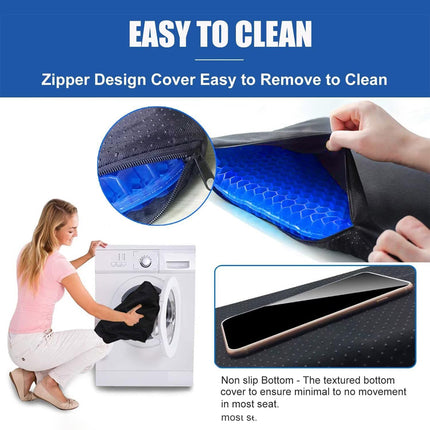 Double Layer Honeycomb Gel Seat Cushion Body Pressure Support for Car and Office Use