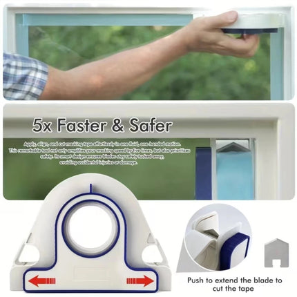 Painters Tape Applicator Set Masking Master Tape Dispenser w/ Scraper Tape Tool