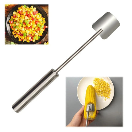 2x Stainless Steel Corn Peeler Serrated Corn Stripper Peelers Cob Shaver Cutter