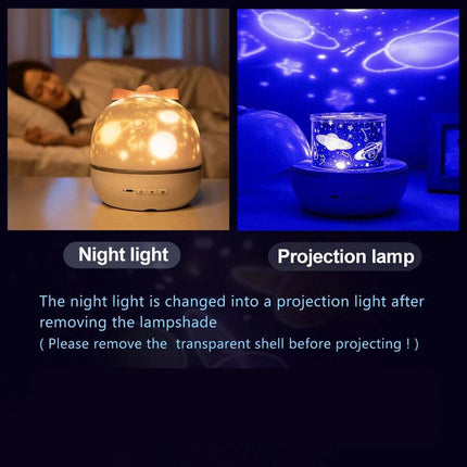 LED Light Projector Starry Sky Romantic Rotating Music Lamp