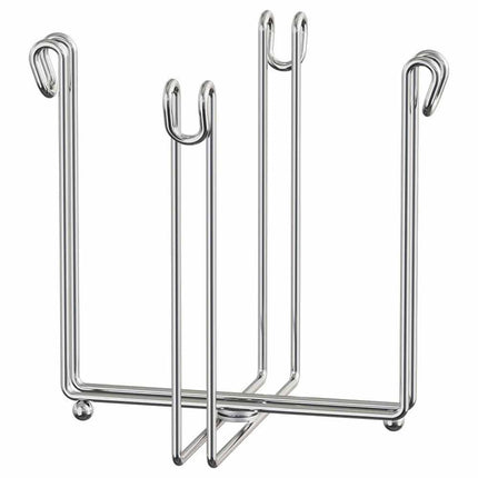 Foldable 304 Stainless Steel Trash Bag Holder, 4 Cups Holder Stand