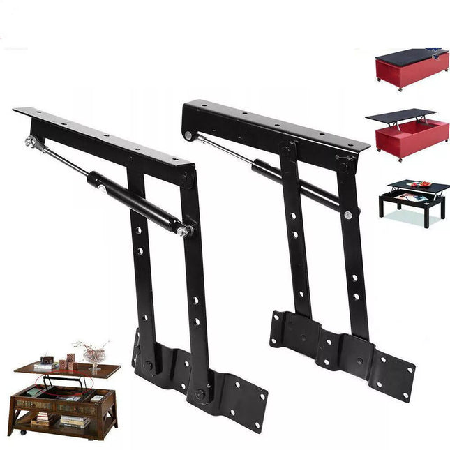 2X Folding Lift Up Coffee Table Mechanism Furniture Fitting Hinge 50kg Load