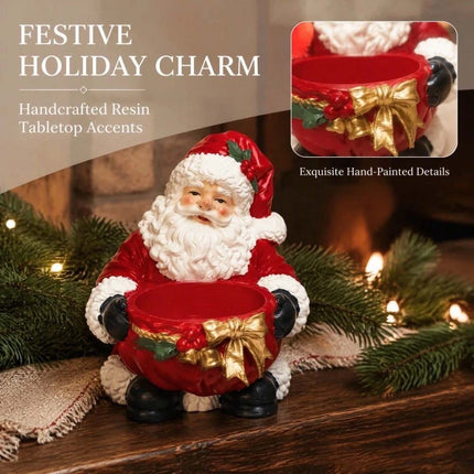 Creative Christmas Candy Bowl Figurine Funny Miniature Sculpture Prop