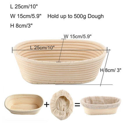 Rattan Bread Proofing Basket Sourdough Banneton Fermenation Basket DIY 6pcs Tool