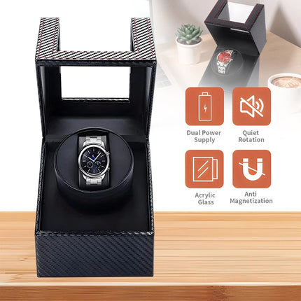 Single Automatic Watch Winder Storage Display Case Box With Silent Xmas Gift AU