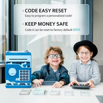 Digital Piggy Bank with Password Lock & Auto Bill Roller ATM Style  Gift HOT