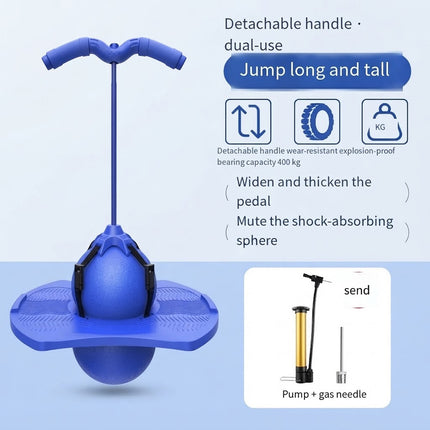 Bouncing Ball Frog Jump Long Height Exercise Equipment Balance Training Toys (Blue Dual purpose)