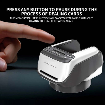 Automatic Card Shuffler and Dealer, 2 in 1 360° Rotating Card Shuffling+Dealing