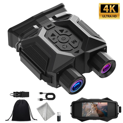 8X Zoom Digital Binoculars 4K Infrared Video Recording Night Vision Goggles AUU