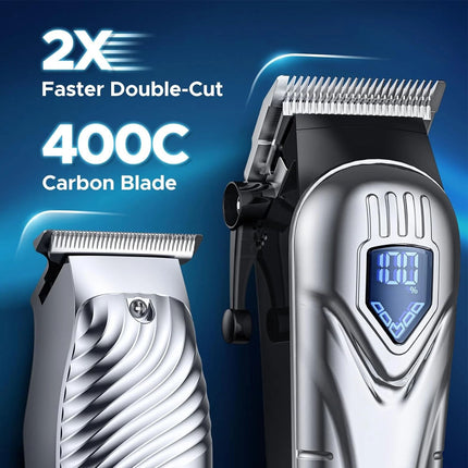 2 Kit Electric Hair Clippers Men's Cordless Hair Trimmer Beard Clippers Trimmer