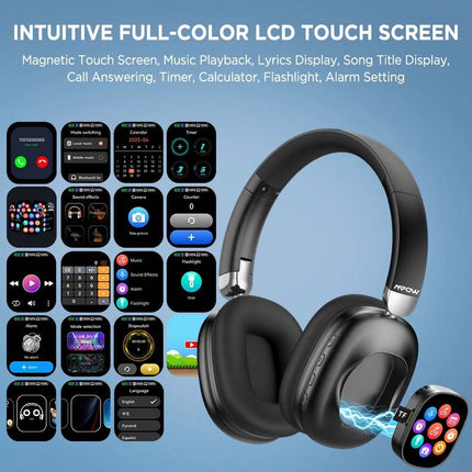 Bluetooth 6.0 Wireless Headphones Hi-Fi Noise Cancelling Over Ear Headset