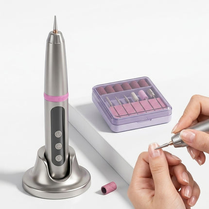2-in-1 Electric Nail Drill & Rapid UV Curing Lamp Polishing Grinder Gel Drying