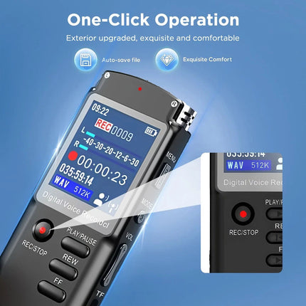 Digital Voice Recorder Dictaphone Audio MP3 Player Sound Voice Recording Device
