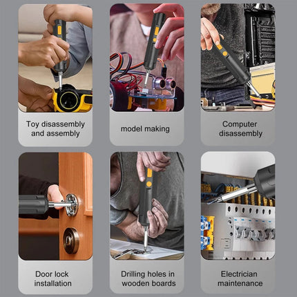 47Pcs Cordless Screwdriver Drill Driver Screw Bit Set Rechargeable Electric Tool