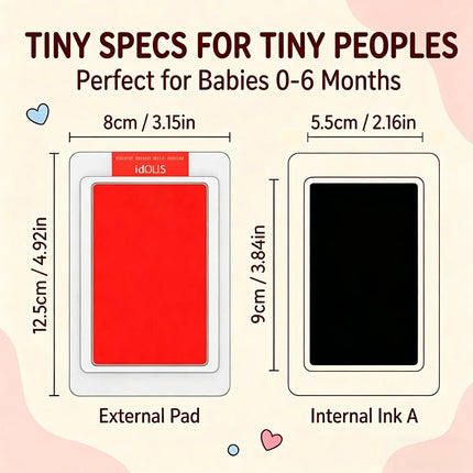 4-Pack Handprint Footprint Inkless Pad Kit Clean Touch Pet Paw Print Set