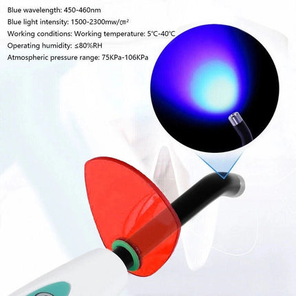 Rechargeable UV Dental Wireless Cordless LED Curing Light Lamp Machine 2200mAh