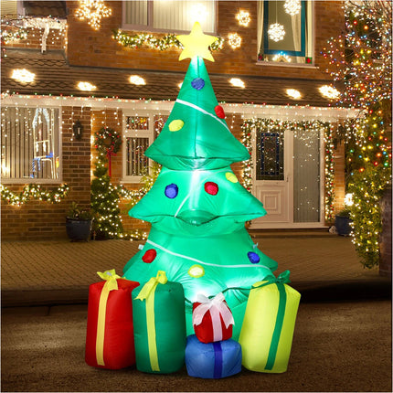 Christmas Inflatable Tree Gifts 1.5M Xmas Decor LED Lights Outdoor