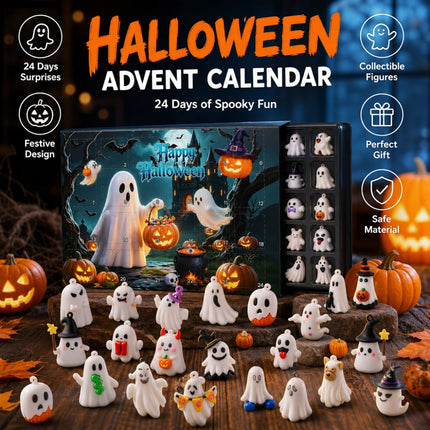 2026 Halloween Advent Calendar 24 Days Spooky Resin Ornaments Countdown Box