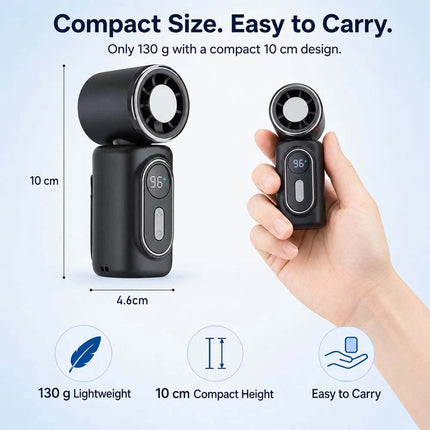 Portable Mini Semiconductor Cooling fan 5-Speed Airflow Control Rechargeable
