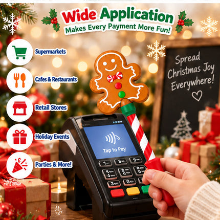 3D The Gingerbread Man  Printed Wand Tap to Pay Christmas Magic Wand Contactless Payment Card Holder
