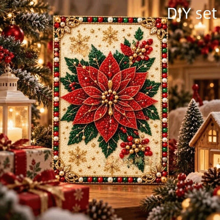 1Pcs Sun Catcher Christmas Diamond Painting Kit Door Decoration