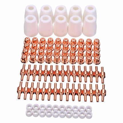 100pcs PT31 LG40 Plasma Cutter Consumables Torch Electrode Tip Nozzle CUT40/50