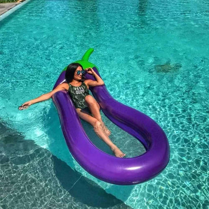 Giant Inflatable Float Eggplant PVC Pool Floating Raft Water Float Party 190CM