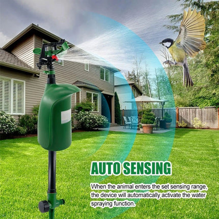 Motion Activated Garden Animal Deterrent Repeller Sprinkler Bird Cat Pest Scarer