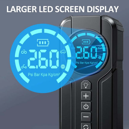 8000A Car Jump Starter with Air Compressor Portable Car Battery Booster with LED